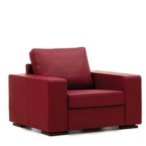 Leon πολυθρόνα μπορντό δέρμα (εκθεσιακή)